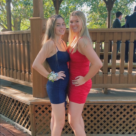 Red, Short Homecoming Dress - Picture 1 of 7